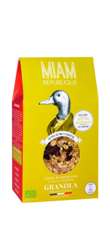 Granola bio Citron & Cranberries Guillaume Canette - Miam République